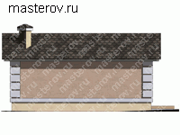 Проект кирпичного дома № A-018-1K - вид слева