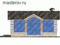 Проект кирпичного дома № A-018-1K - вид справа