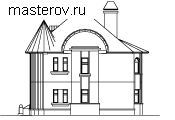 готовый проект кирпичный дом № A-173-1K [30-31, 7-126] - вид справа