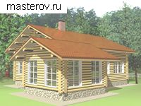 дизайн проект деревянного дома № A-187-1D