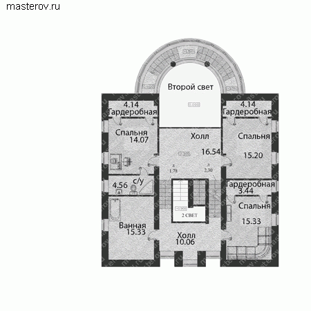 Дом 20 на 12 № A-462-1K - 2-й этаж