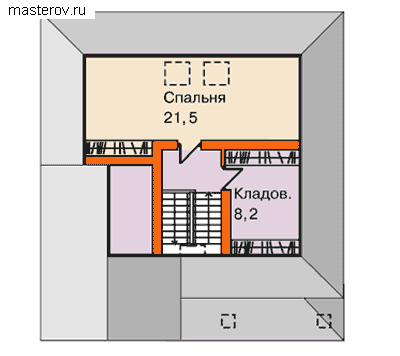 Проект четырехэтажного дома № B-284-1K [30-03] - мансарда