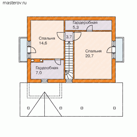 Уютный дом № C-114-1P - мансарда