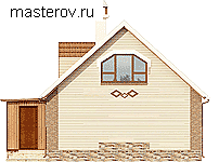 Уютный деревянный дом № C-147-1D [Лукоморье] - вид спереди