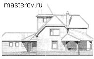 Проект дома с башней № C-234-1P - вид спереди