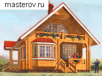 Двухэтажный деревянный дом № D-116-1D