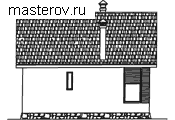 Мансардный дом с террасой № D-150-1P [F-1129-0] - вид сзади