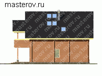 Проект деревянного дома № D-294-2D - вид справа