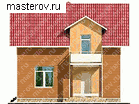 Экономичный загородный дом № E-138-1P - вид спереди