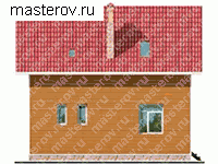 Экономичный загородный дом № E-138-1P - вид сзади