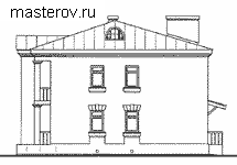проект дома с колоннами № I-177-1P - вид справа