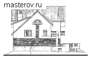 лучший проект кирпичного дома № I-451-1K - вид слева