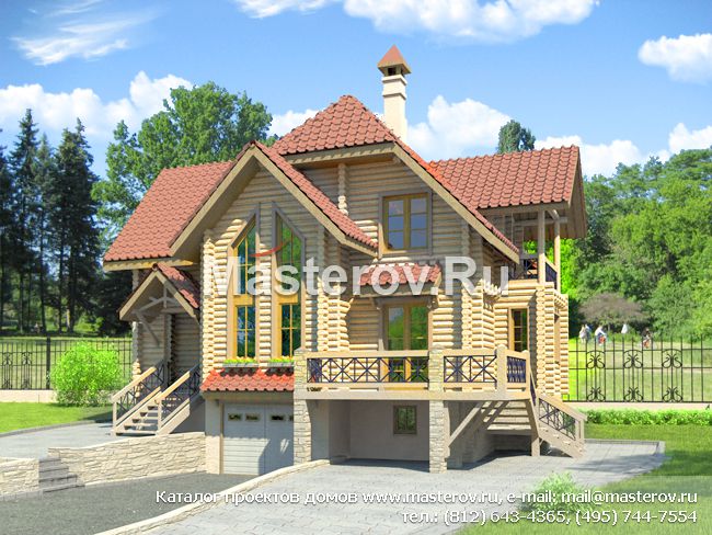 Недорогой деревянный дом проект № K-264-1D