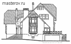 проект кирпичного дома № K-398-1K - вид спереди