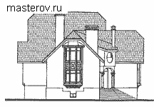 проект кирпичного дома № K-398-1K - вид слева