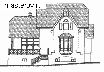 проект кирпичного дома № K-398-1K - вид справа