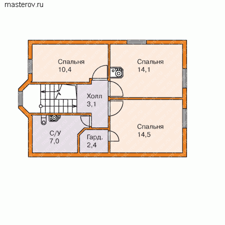 Проект  дома 110 кв.м. № M-112-1P - мансарда