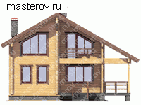 Проект деревянного дома № M-118-1D - вид спереди