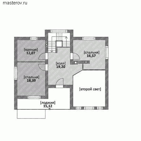 Проект загородного дома с цоколем № M-253-1P - 2-й этаж