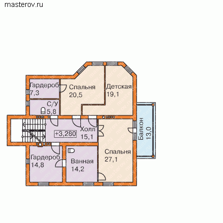 Проект дома 400 кв.м № M-409-1P - 2-й этаж