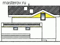 Проект пенобетонного дома № N-132-1P - вид справа