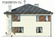 Проект кирпичного дома № O-173-1K - вид слева
