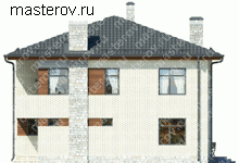 Проект кирпичного дома № O-173-1K - вид справа