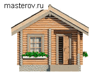 Деревянная русская баня № Q-020-2D - вид спереди