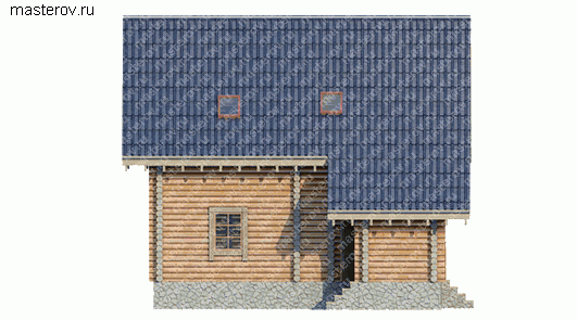 проект дачного дома из дерева № Q-111-1D - вид слева