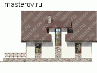 Проект кирпичного дома № R-142-1K - вид справа