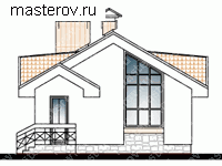 Проект кирпичного дома № T-048-1K - вид спереди
