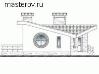 Проект кирпичного дома № T-061-1K - вид слева