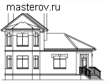Архитектурный загородный проект дома  № T-084-1P - вид спереди