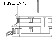 Архитектурный проект загородного дома-коттеджа № T-107-1K - вид справа