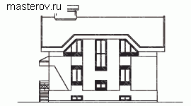 Типовой проект дома для дачи № T-190-1P [52-53] - вид спереди