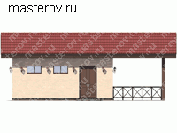 Проект кирпичного дома № U-025-1K - вид спереди