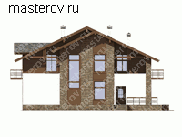 Проект кирпичного дома № U-420-1K - вид спереди