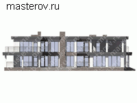 Проект кирпичного дома № U-488-1K - вид спереди