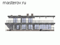 Проект кирпичного дома № U-488-1K - вид слева