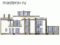 Проект дома с монолитным каркасом № U-524-1M - вид спереди