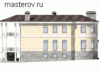 Проект кирпичного дома № U-545-1K - вид справа