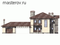 Проект кирпичного дома № V-161-1K - вид спереди