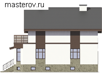 Проект кирпичного дома № V-259-1K - вид справа