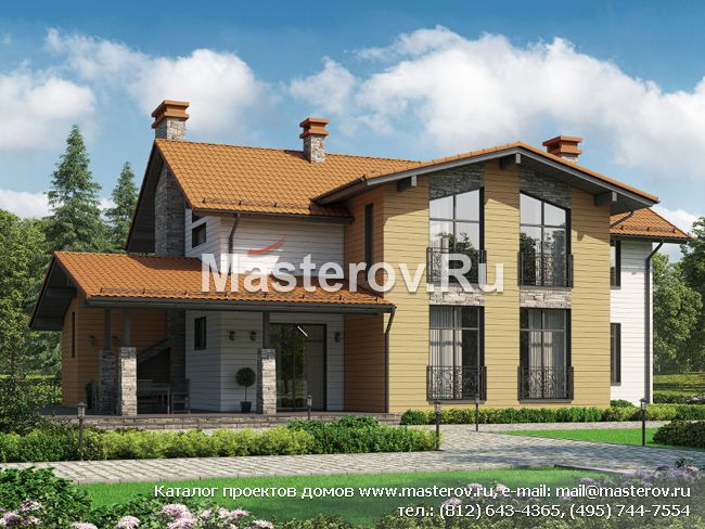 Проект кирпичного дома № V-280-1K
