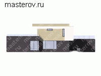 Проект кирпичного дома № V-433-1K - вид справа