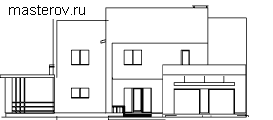 Проект дома в стиле Конструктивизма № V-574-1K - вид спереди